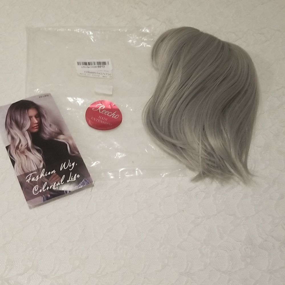 REECHO 11" Short Bob Wig with bangs Synthetic Hair